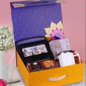 Premium 4 in 1 Festive Gift Box with LED Lamp & Bluetooth Speaker