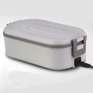 ThermoBite Slim_ Electric Lunch Box with 2 Steel Containers