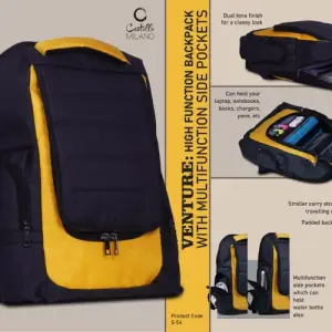 Venture: High function backpack with multifunction side pockets