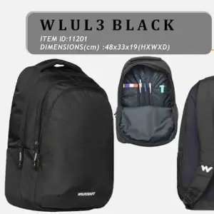 Wildcraft WLUL3 BLACK Backpack