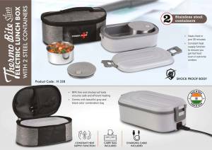 ThermoBite Slim: Electric Lunch Box with 2 Steel Containers | Carry Bag included - Image 2